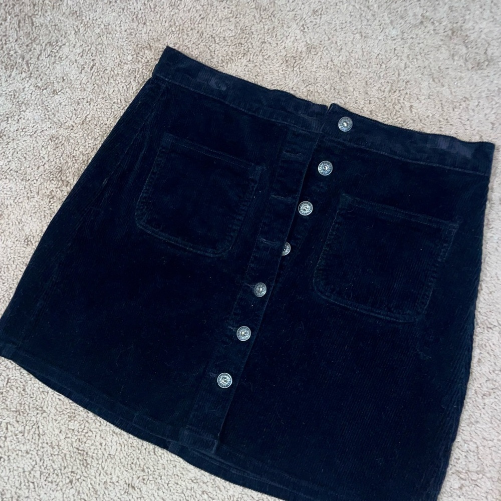 Sneak Peek Black Mini A-line Skirt